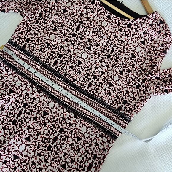Liz Claiborne Pink Black Sheath Dress 3/4 Sleeve - Picture 6 of 12